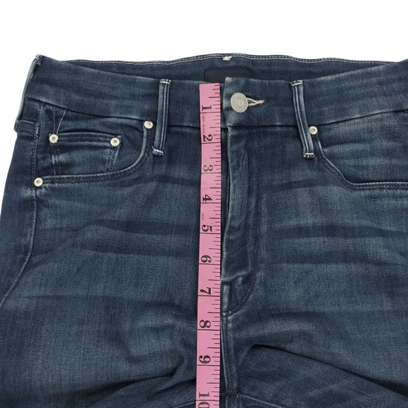 Mother The Looker Ankle Fray Skinny Jeans 27X28 Blue 20000 Leagues Under The Sea - Picture 8 of 10